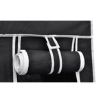 vidaXL Garde-robe en tissu 2 Pièces Noir