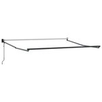 vidaXL Auvent Rétractable Vert et jaune 350 x 250 cm tissu