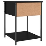 vidaXL Tables de chevet 2 Pièces noir 44x45x58 cm bois d’ingénierie