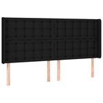 vidaXL Sommier à lattes de lit matelas et LED Noir 160x200 cm Tissu