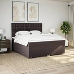 vidaXL Sommier à lattes de lit avec matelas Marron foncé 180x200 cm