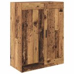 vidaXL Haut Armoire 2 Pièces Bois Ancien Bois Aggloméré et Verre
