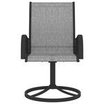 vidaXL Chaises pivotantes de jardin lot de 2 Textilène et acier Gris