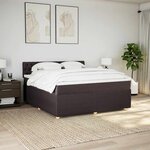 vidaXL Sommier à lattes de lit avec matelas Marron foncé 180x200 cm