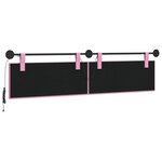 vidaXL Tête de lit suspendue Avec lumière LED Rose Tissu