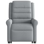vidaXL Fauteuil de massage inclinable Gris clair Tissu