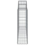 vidaXL Paniers à gabions arqués 18 Pièces 200x30x100/120 cm Fer galvanisé