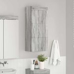 vidaXL Armoire murale de salle de bain avec étagère TULUM Gris Sonoma