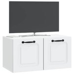 vidaXL Meuble TV mural Blanc 59 5 x 31 x 30 cm Bois d'ingénierie