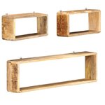vidaXL Ensemble d'étagère cube 3 Pièces bois solide de manguier