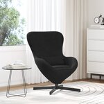 Fauteuil Œuf en Velours Noir