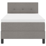 vidaXL Lit à ressorts avec matelas Taupe 100 x 200 cm tissu