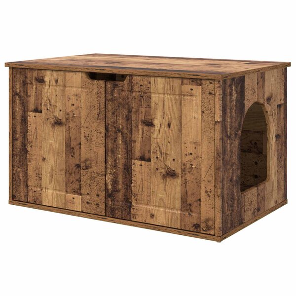 vidaXL Maison pour chat Bois ancien 85 x 55 x 53 5 cm