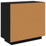 vidaXL Buffet Chêne noir 40 x 80 x 75 cm Bois d'ingénierie