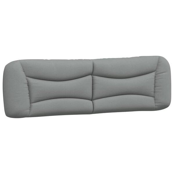 vidaXL Coussin de tête de lit Hvar gris clair 183 cm tissu