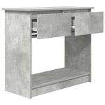 vidaXL Table console avec tiroirs gris béton 85 5x38 5x74 5 cm