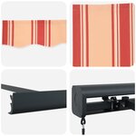 vidaXL Auvent rétractable jaune et blanc 5x3 m tissu et aluminium