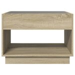 vidaXL Table basse avec LED infini chêne sonoma 70x50x50 cm
