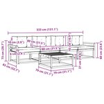 vidaXL Ensemble de canapés d'extérieur 4 pc Blanc et crème