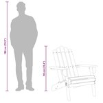 vidaXL Chaise de jardin Adirondack Bois d'acacia massif