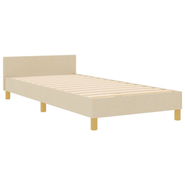 vidaXL Lit Créme 100x200 cm en Tissu