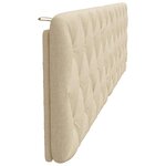 vidaXL Coussin de tête de lit crème 200 cm tissu