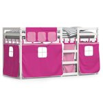 vidaXL Lit superposé sans matelas rose 80x200 cm bois de pin massif