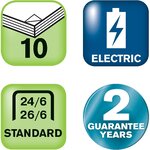 Agrafeuse électrique Rapid Fixativ 10BX à Piles - 10 Feuilles RAPID