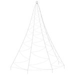 vidaXL Arbre mural avec crochet métallique 260 LED blanc froid 3 m