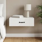 vidaXL Table d'appoint murale Blanc 59 x 34 5 x 17 cm