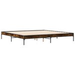 vidaXL Cadre de lit sans matelas chêne fumé 200x200 cm