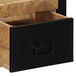 vidaXL Tables de chevet 2 Pièces 40x35x25 cm bois de manguier massif brut