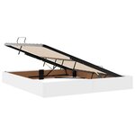 vidaXL Lit avec rangement et LED Blanc pur 180 x 200 cm Simili cuir