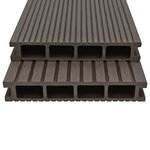 vidaXL Panneaux de terrasse creux WPC 10 m² 2 2 m Marron foncé