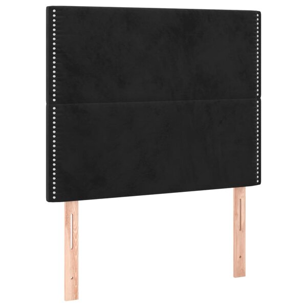 vidaXL Têtes de lit 2 Pièces Noir 100x5x78/88 cm Velours