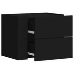 vidaXL Tables de chevet murales 2 Pièces noir 45x30x35 cm