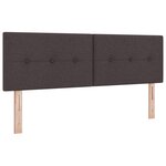 Lit avec sommier à ressorts et matelas vidaXL - Marron foncé  140x200 cm  Tissu