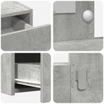 vidaXL Table de Toilette Gris 100 x 40 x 70 cm Bois d'ingénierie