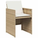 vidaXL Ensemble de salle à manger pour jardin 5 Pièces Beige Poly rotin