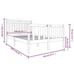 vidaXL Cadre de lit sans matelas bois massif 140x200 cm