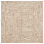 vidaXL Tapis de surface Carré Naturel et Blanc 160 x 160 cm Jute