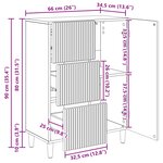 vidaXL Buffet Chêne fumé 66 x 34 5 x 90 cm Bois d'ingénierie