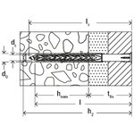 Fischer fixation de cadre avec ensemble de vis sxrl 8 x 120 t 50 pcs