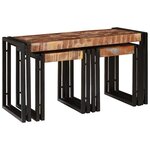 vidaXL Tables gigognes - Pack de 3 en bois recyclé solide