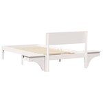 vidaXL Cadre de lit avec tête de lit Blanc 90 x 200 cm Pin massif