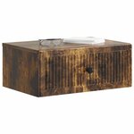 vidaXL Cabinet de chevet 2 Pièces Chêne fumé 49 x 34 5 x 20 cm