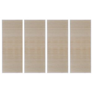 vidaXL Tapis rectangulaires Bambou naturel 4 Pièces 120x180 cm