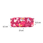 Trousse rectangulaire 2 fermetures éclair série spéciale Roller  rose