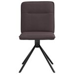 vidaXL Chaises à manger lot de 6 marron foncé tissu