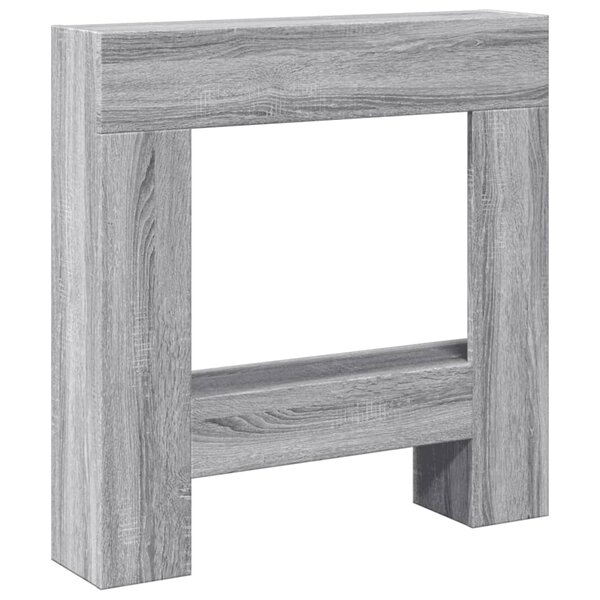 VidaXL Cadre de cheminée sonoma gris 81x18x82 cm bois d'ingénierie